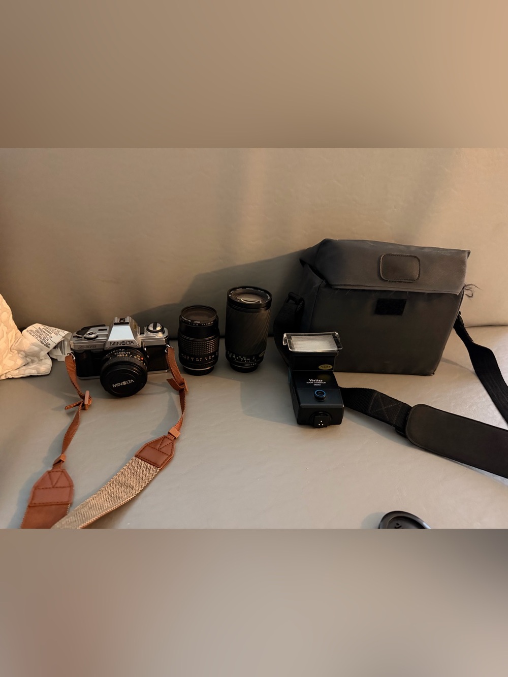 Minolta X-370 With Lenses and Bag